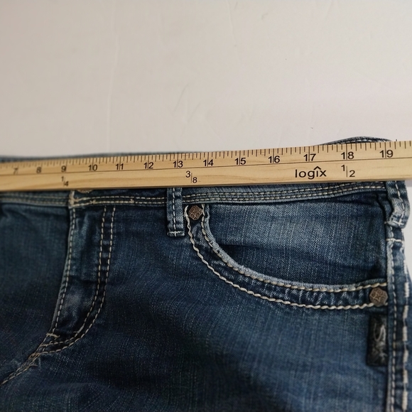 SILVER Jeans Suki Capri Women's Cropped Blue Denim - Picture 8 of 12